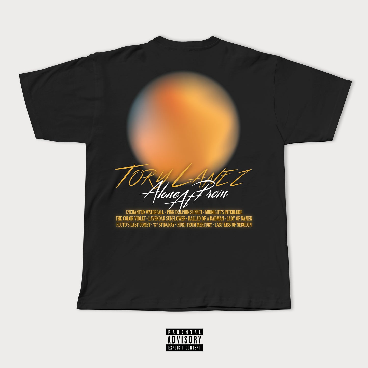 ALONE AT PROM ORB TEE