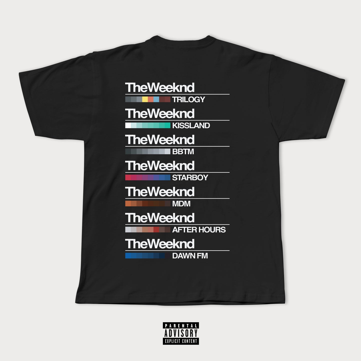 THE WEEKND DISCOGRAPHY TEE