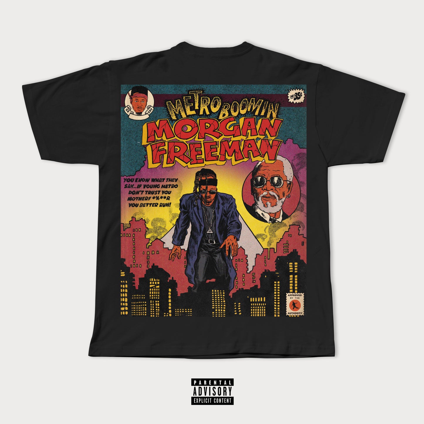 MORGAN FREEMAN X METRO BOOMIN COMIC TEE