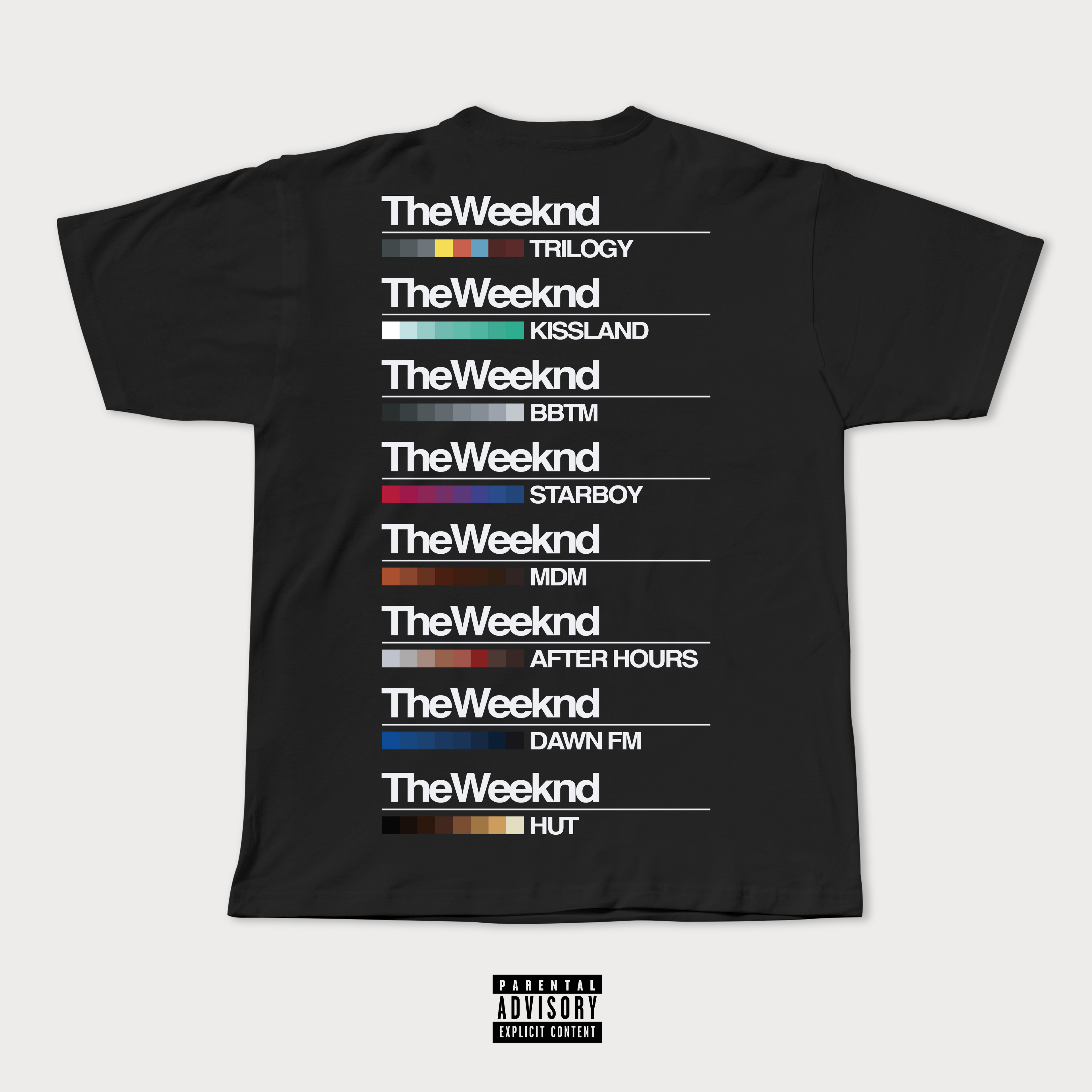 THE WEEKND DISCOGRAPHY TEE